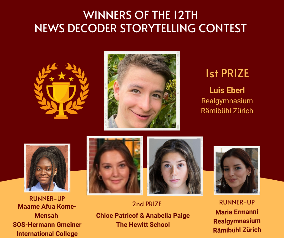 Winners in the 12th News Decoder storytelling competition.