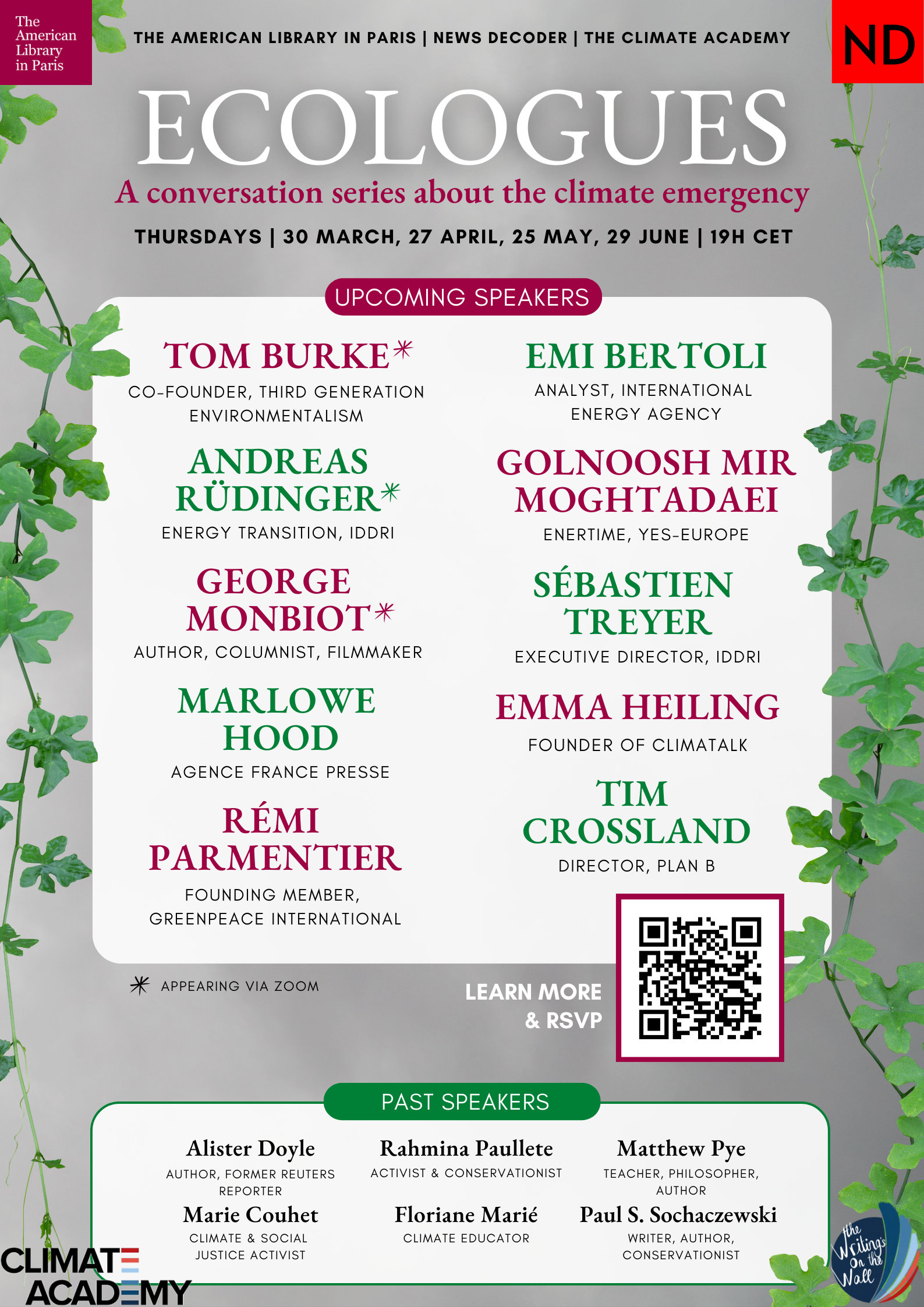 Ecologues names poster Ecologues names poster